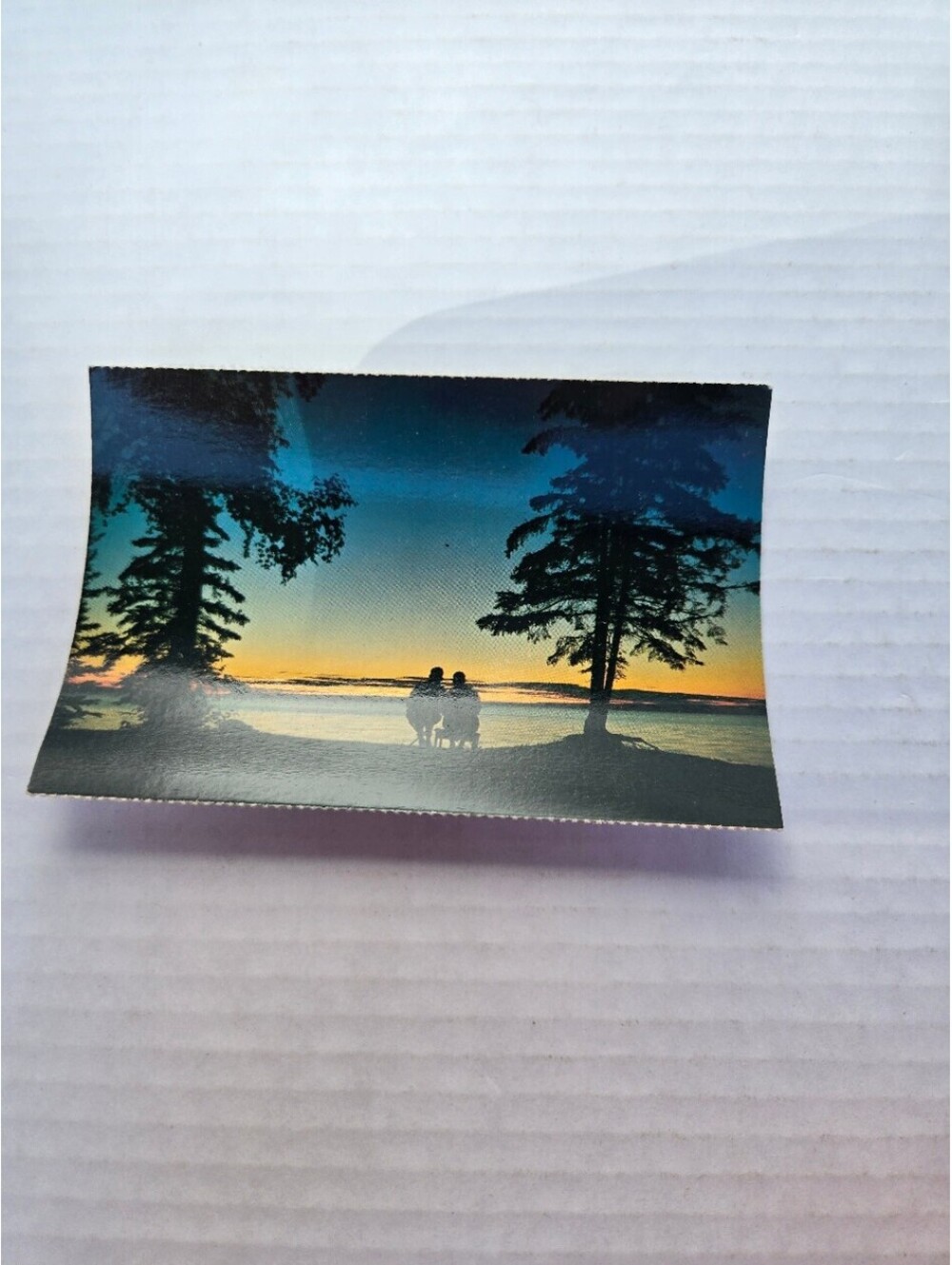 Vintage Canadian Sunset Postcard Prismoflex Alex Wilson Dryden Ontario 6699RS